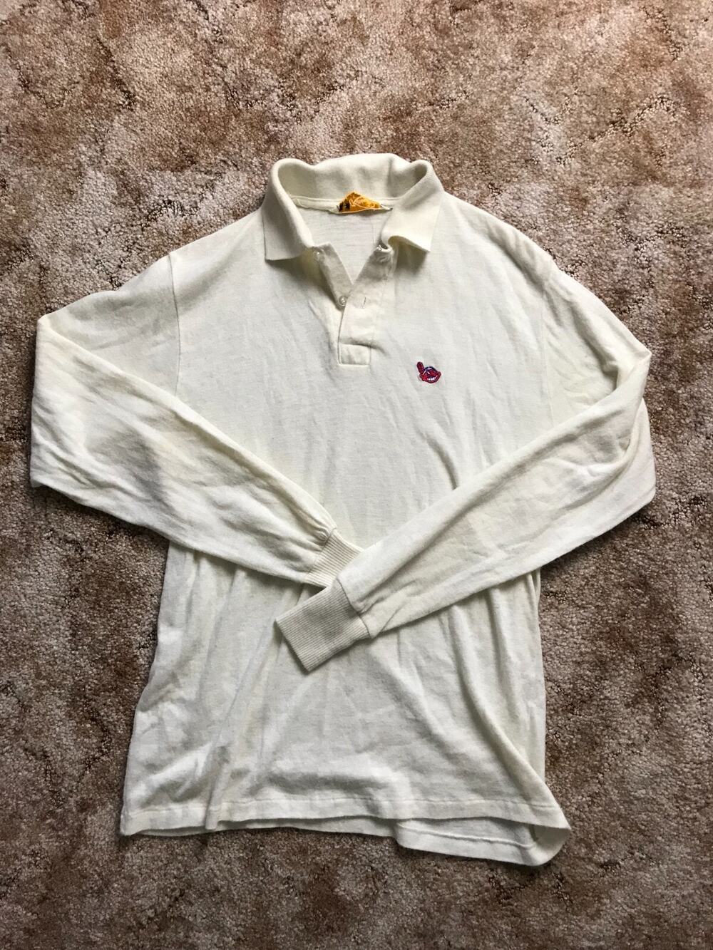 Vintage 60's 70's Cleveland Indians Wahoo Baseball Sweater RARE LOOK